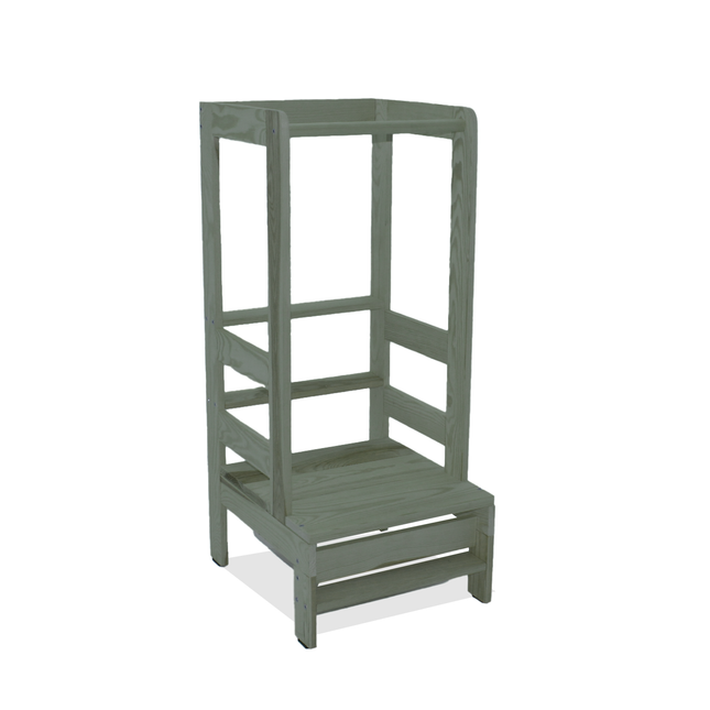 Leertoren Montessori | Zelfmontage | Leertoren Keukenhulp | Keukentoren | Leertoren Peuters | Stabiel | Licht Grijs Leertoren Montessori | Zelfmontage | Leertoren Keukenhulp | Keukentoren