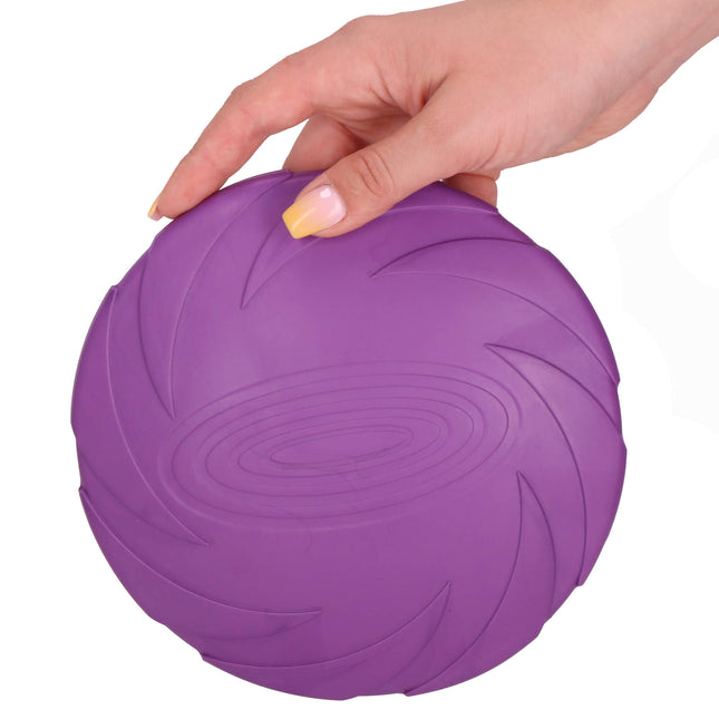 Frisbee Voor Honden - Schijf  - Voerbak - 2 in 1 - Rubber - Paars - 18 Cm