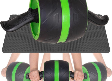 Buikspierwiel | Inclusief Kniemat | Groen/Zwart