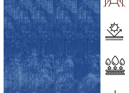 Afdekzeil | Dekzeil | Zeildoek | Waterdicht | PVC | 8 x 5 m | 60 g/m2 | Blauw