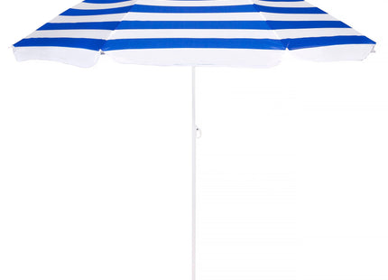 Parasol | Strand Parasol | Parasols | Opvouwbaar | 180 cm | Blauw/Wit