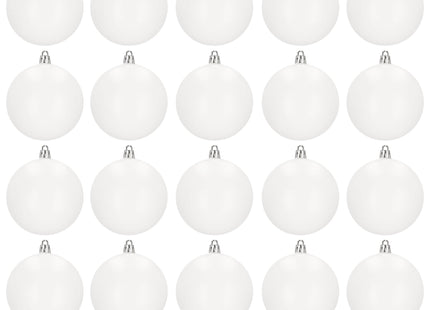 Kerstballen | 20 Stuks | 8 cm | Wit