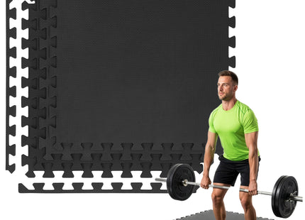 Puzzelmat | Fitness Vloer | Fitnessmat | Fitnesstegels | 60 x 60 cm | Set van 4 | Anti-slip | EVA-schuim | 2 Cm
