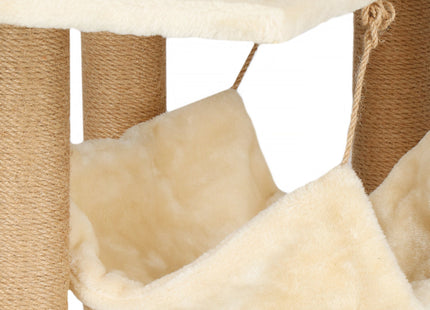 Krabpaal - 7 Etages - Voor Katten - Toren - Meubelbescherming - 58 x 37 x 154 cm - Beige