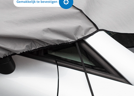 CarPassion Autohoes - Half Cover - Beschermhoes - Waterdicht &amp; Vorstbestendig - Maat S/M - Grijs - 275 x 70 cm