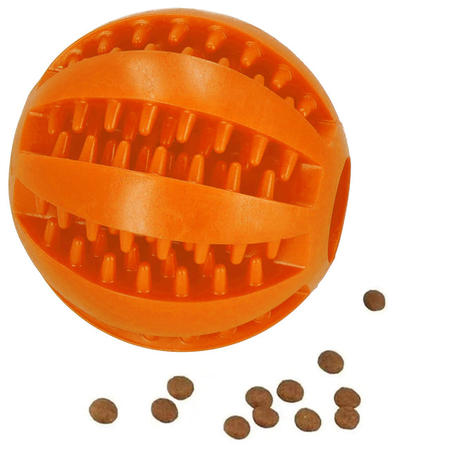 Hondenspeeltje - Hondenbijtring - Rubber - Tandheling - Oranje