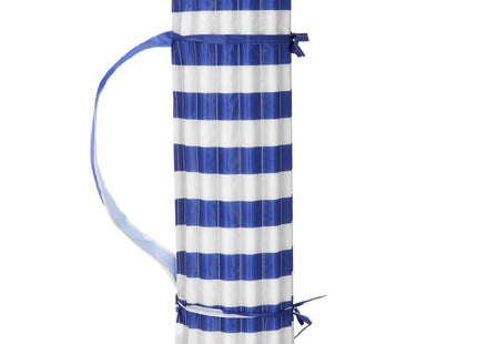 Strandmatras - Opvouwbaar - Kussen - Strepen - 180 X 60 CM - Wit/Blauw