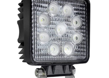 LED Werklamp met Claxon – 27W – 1600 lm – IP68 – 105 dB – 60° Breedstraler - Voertuigen en Bouwplaats - 126 x 107 x 52 mm