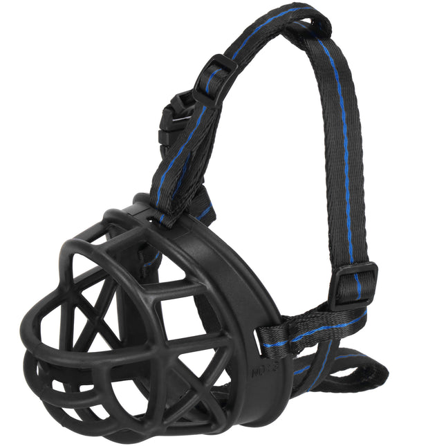 Muilkorf - Hondenmuilkorf - Fysiologische - Verstelbaar - Zwart/Blauw - XL