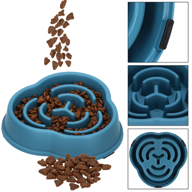 Voerbak - Likbak - Vertragen - Likmat - Speelgoed - Duurzaam - Blauw