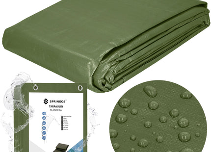 Afdekzeil | Dekzeil | Zeildoek | Waterdicht | PVC | 4 x 7 m | 120 g/m2 | Groen