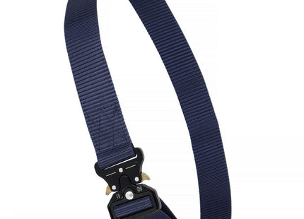 Riem | Gesp | Unisex | 125 cm | Marineblauw/Zwart