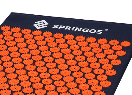 Acupressuurmat - Lichaamsstimulator - Ontspanningsmassageapparaat - Kussen - 65x41 cm - Blauw/Oranje