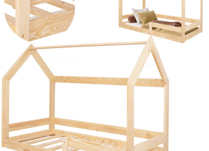 Kinderbed - Veiligheid - Hout - Lichtbruin - 164 X 87cm