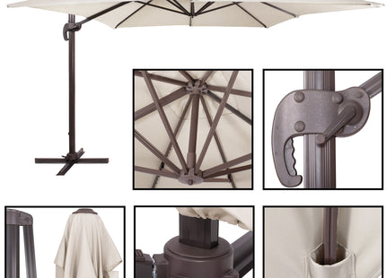 Parasol | Parasols | Kantelbaar | Met Ventilatie | Ecru | 290 x 290 cm