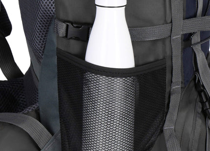 Backpack - Rugzak - Multifunctioneel - Kamperen - Reizen - Regenhoes - 90 Liter - Grijs/Blauw