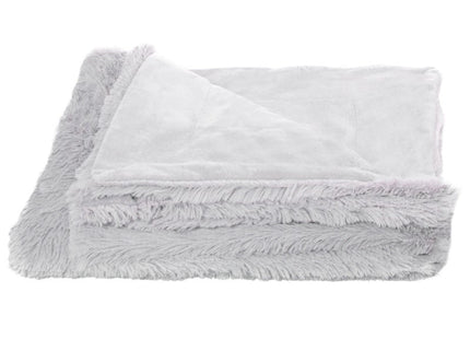 Plaid | Sprei | Deken | 160 x 200 cm | Pluche | Lichtgrijs