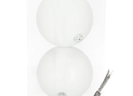 Kerstballen | 2 Stuks | 15 cm | Wit