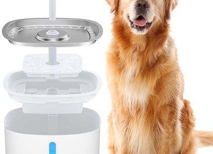 Waterdispencer - Voor Dieren - Verlicht - Fontein - Drinkbak - Waterbak - 2.5 L