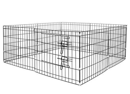 Hondenbench - Dierenkooi - Dierenbox - Metaal - Zwart - 155 x 61 cm