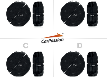 CarPassion Bandhoes - Wielhoes - Beschermhoes - Waterdicht & Vorstbestendig - Maat 60 / 18 - C - Zwart