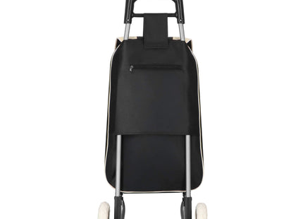 Boodschappentrolley - Wielen - Grijs - Zwart - Crème -30 L - 18 KG - 95 x 35 CM