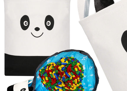 Opbergmand - Speelgoedmand - Kledingmand - Organizer - Deksel - Panda - Handvatten