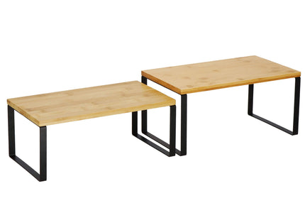 Opberg Planken - Keukenplanken Aanrecht- Kruidenorganizers - 2 Tafelplanken - Bamboe