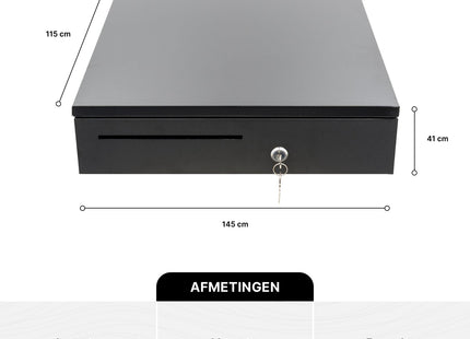 Muntel®  Kassalade - 40,5 x 42 x 10 CM - Zwart