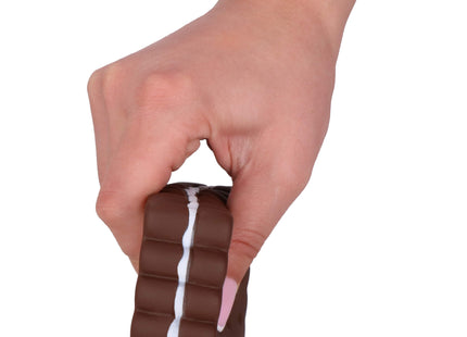 Hondenspeeltje - Bijtring - Piepend - Koekje - Bruin/Wit