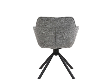Set van 2 Eetkamerstoelen – Antraciet – Met Armleuning – Vergaderstoelen – Stoelen – Draaibaar