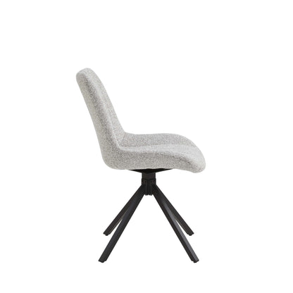 Set van 2 Eetkamerstoelen – Naturel/Créme – Vergaderstoelen – Stoelen – Draaibaar