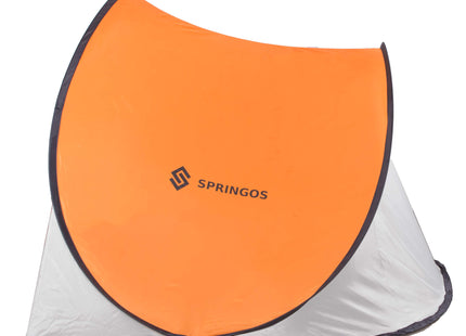 Strandtent | Pop-Up Strandtent | UV Filter | Inclusief Draagtas | 200 x 120 x 110 cm | Wit/Oranje