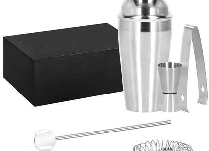 Cocktail Set | 5-Delige Cocktail Shaker Set | RVS | Zilverkleurig
