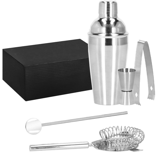 Cocktail Set | 5-Delige Cocktail Shaker Set | RVS | Zilverkleurig
