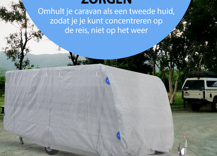 Caravanhoes - Caravan beschermhoezen - Camperhoezen - Waterdicht - UV-bestendig - Maat M - 5,50 x 2,50 x 2,20 M - (170g/m²)