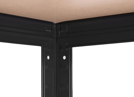 Opbergrek - Stellingkast - 675 KG - Metaal - 675 KG - Zwart - 150 x 75 x 30 cm