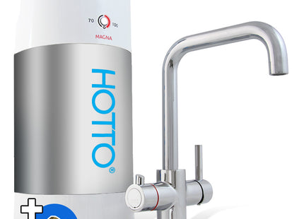 HOTTO Combi 8L – Quadro Chroom 3-in-1 Kraan met Inlaatcombi - incl. Mengventiel