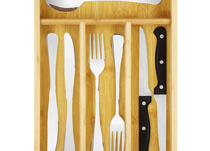 Bestekbak - Bestekhouder - Bestek Organizer - Bamboe -  34 x 25 x 4,5 cm