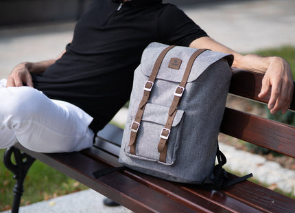 Baltan Rugzak - Backpack - Kopia - Grijs - Bruin