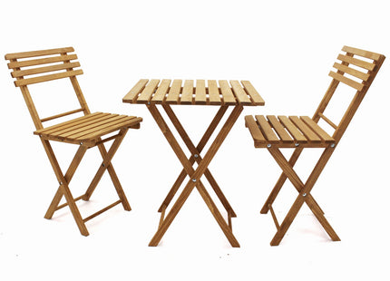 Tuinset | Tuintafel | Tuinstoelen | 3-delig | Opvouwbaar | Bruin