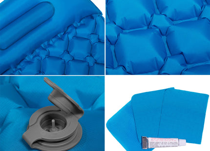 Slaapmat | Zelfopblazend | Inclusief Hoes | Blauw | 190x58x4 Cm