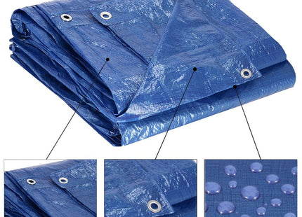 Afdekzeil | Dekzeil | Zeildoek | Waterdicht | PVC | 8 x 4 m | 60 g/m2 | Blauw