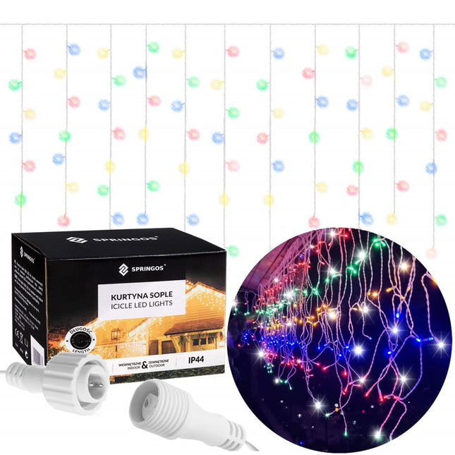 IJspegel Verlichting | 12 m + 2.5 m Snoer | 300 LED | Multicolor | Koppelbaar | Flash