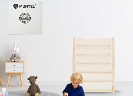 Boekenkast Kind - Hout - Linnen - 81 x 58,5 x 30 CM