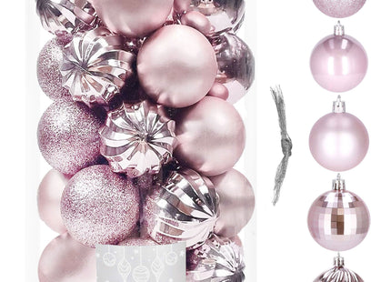 Kerstballen | 20 Stuks | 6 cm | Roze