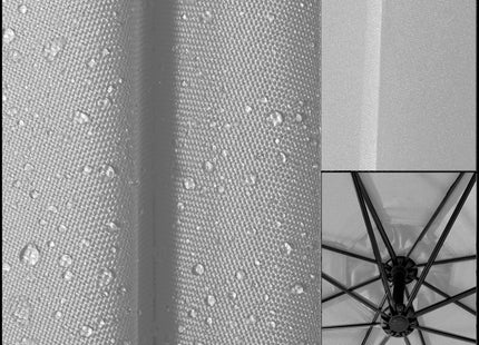 Parasol | Parasols | Kantelbaar | Met Ventilatie | Lichtgrijs | 290 cm