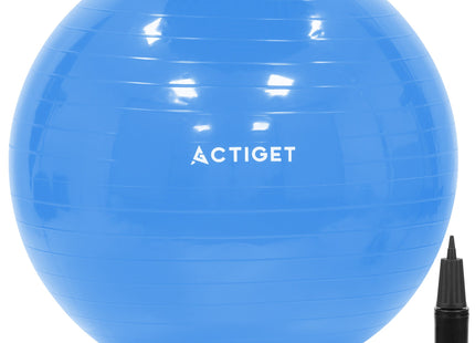 Fitnessballen - Yoga Bal - Pilates - Zwangerschap - Met Pomp - PVC - Blauw - 150 Kg - 55 Cm