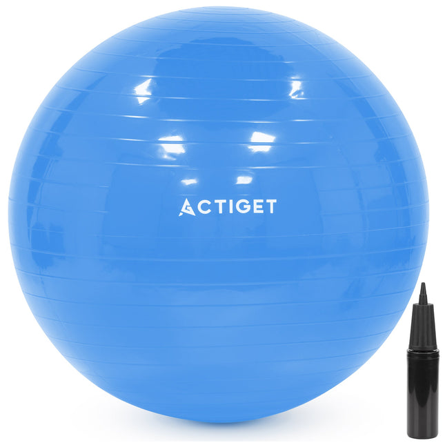Fitnessballen - Yoga Bal - Pilates - Zwangerschap - Met Pomp - PVC - Blauw - 150 Kg - 75 Cm