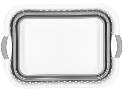 Wasmand | Opvouwbare Wasmand | Rechthoek | 24L | Grijs/Wit